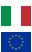 Italy and EU flag