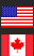 flag usa canada